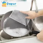 Dapurbd-kitchenware-gadgests-cleaningtools-Magic Cleaning Cloth Silver Steel Wire Thickened Rags- 04