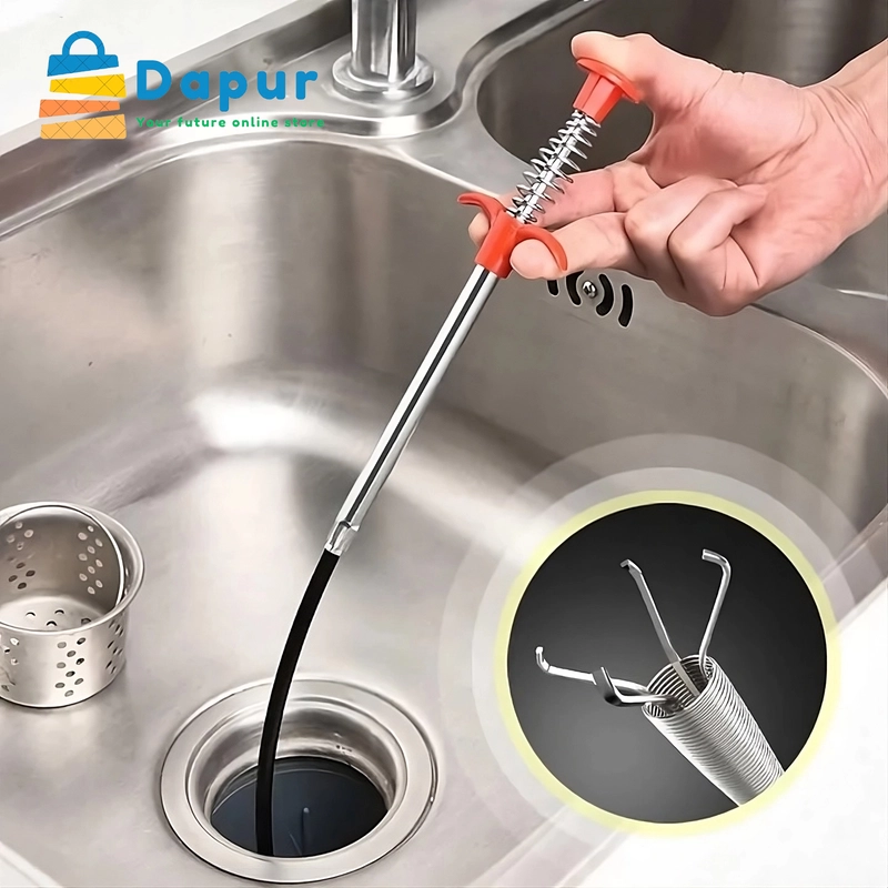 DapurBD-Cleaning Tools - 160cm Drain Cleaner Sticks Clog Remover Cleaning Tools- Cover