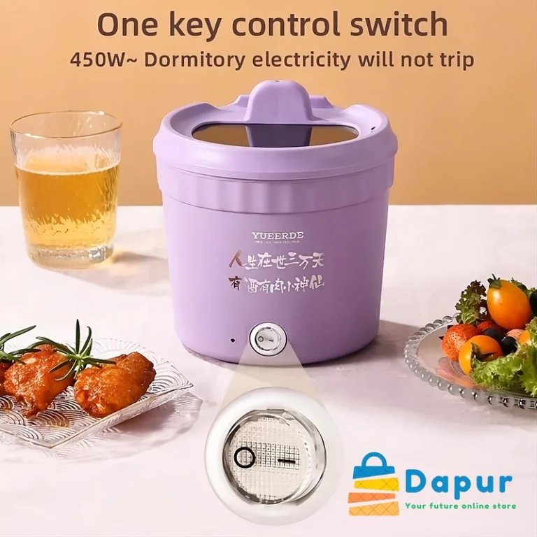 DapurBD-Gadgets-Rice Cooker & Cooking Pot- Mini Electric Skillet Non-Stick Cooker, 1.0L Mini Electric Cooker - 01
