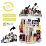 DapurBD-Home Dec-orateCosmetics Organizer 360 Degree Diamond Rotatable Cosmetics Storage Box-01