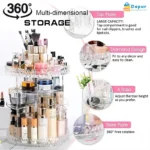 DapurBD-Home Dec-orateCosmetics Organizer 360 Degree Diamond Rotatable Cosmetics Storage Box-02