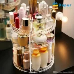 DapurBD-Home Dec-orateCosmetics Organizer 360 Degree Diamond Rotatable Cosmetics Storage Box-04