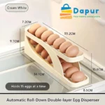 DapurBD-Kitchenware-Cooking Tools- Automatic Rolling-Down Double-Layer Egg Dispenser- 02