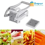 DapurBD-Kitchenware- Cutting & Chopping - French Fry Cutter Machine, Commercial Stainless Steel, 2 Blades, Potato Chipper -08