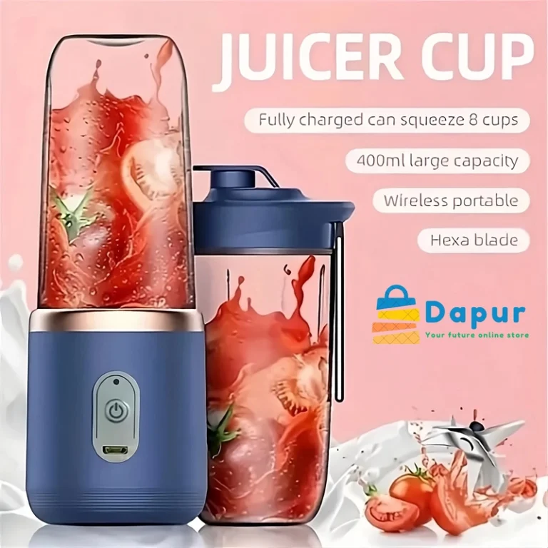 DapurBD-Kitechenware-Blender&Juicer-Portable Blender Bottle Electric 6 Blades Multifunction Juice Blender-Cover