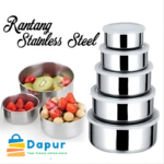 DapurBD-Kitchenware- Cooking Tools- 5 Pcs Multifunctional Stainless Steel Protect Fresh Box With Lid- 03