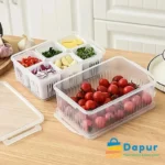 DapurBD-Kitchenware-Storagebox-6 Grids Refrigerator Food Vegetable Fruit Storage Box-10