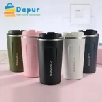 DapurBD-Kitchenware-Thermal Flasks & Containers-Coffee Cup Portable 510Ml Double Wall 304 Stainless Steel Thermal Flask-Cover