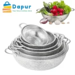 16.5-31.5cm Large Rice Washing Bowl New 304 Stainless Steel Storage Baskets-DapurBD-04