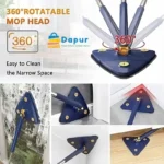 360 Adjustable Cleaning Mop Triangle Reusable Wet Dry Twisting Self Wringing Mop-Cleaning Tools-DapurBD-03
