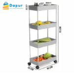 4 Stand Multipurpose Fruit & Vegetable Kitchen Trolley-Home Decorate-DapurBD-01