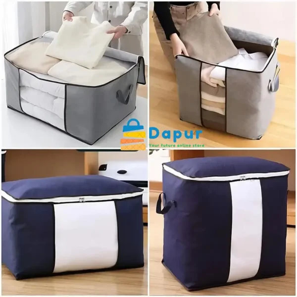 DapurBD-Homedecorated- Foldable Zipper Blanket Storage Organizer Bag-Cover