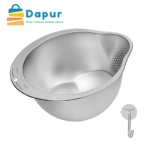 Multipurpose Stainless Steel Rice and Vegetable Washing Strainer-Kitchenware-Cooking Tools-DapurBD-03
