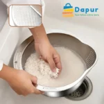 Multipurpose Stainless Steel Rice and Vegetable Washing Strainer-Kitchenware-Cooking Tools-DapurBD-08