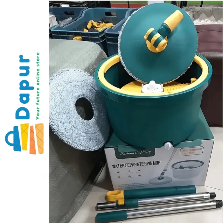 Water Separate 360° Rotating Round Microfiber Spin Mop and Bucket Set-Cleaning tools-DapurBD-01