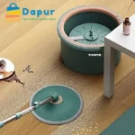 Water Separate 360° Rotating Round Microfiber Spin Mop and Bucket Set-Cleaning tools-DapurBD-02