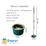 Water Separate 360° Rotating Round Microfiber Spin Mop and Bucket Set-Cleaning tools-DapurBD-05