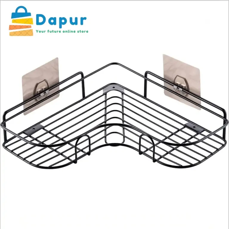 2PCS Wall Mounted Metal Rack Bathroom Corner Storage Shelves-Home Appliances- DapurBD- 01